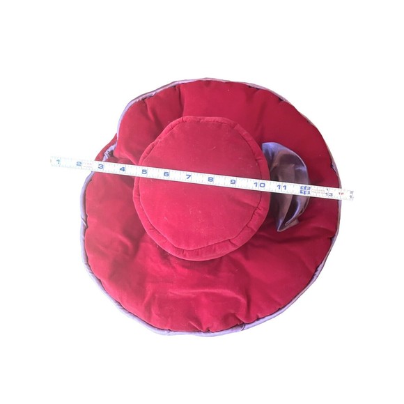 Red Hat Society Red Purple Tabletop Hat Decor Soft Pillow - Picture 4 of 5